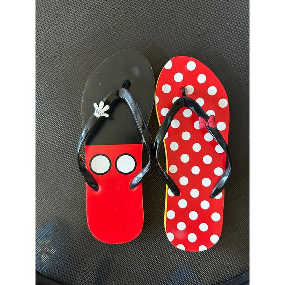 Mickey and Minnie Mouse Disney flip flops, Womens Size 10 - Picture 1 of 4